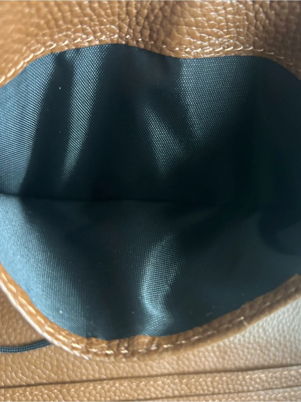 Pebbled Brown Leather Planner with Snap Closure